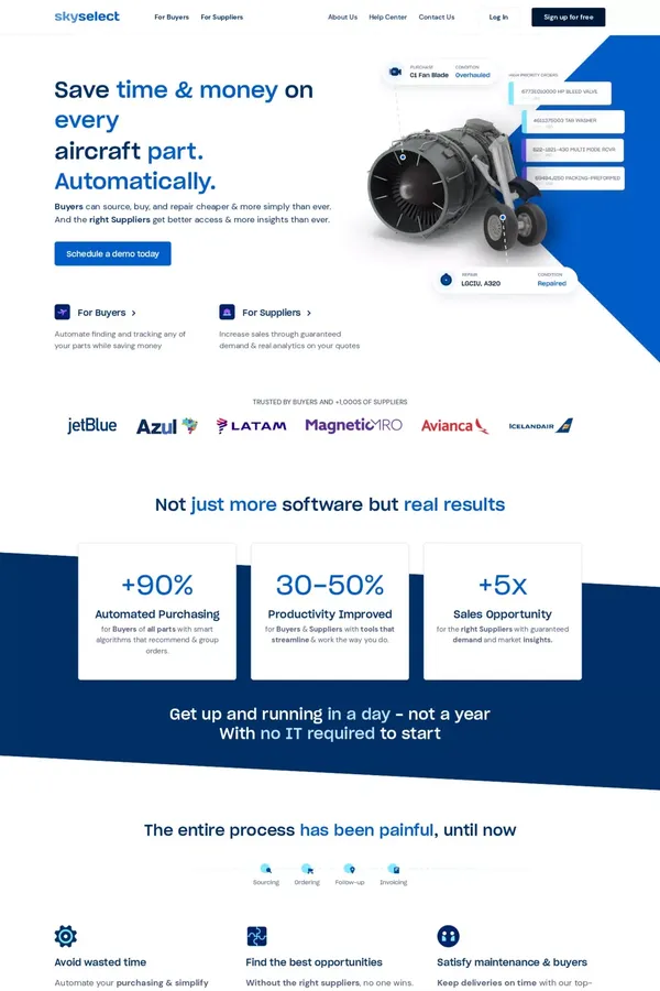 SkySelect - website design inspiration