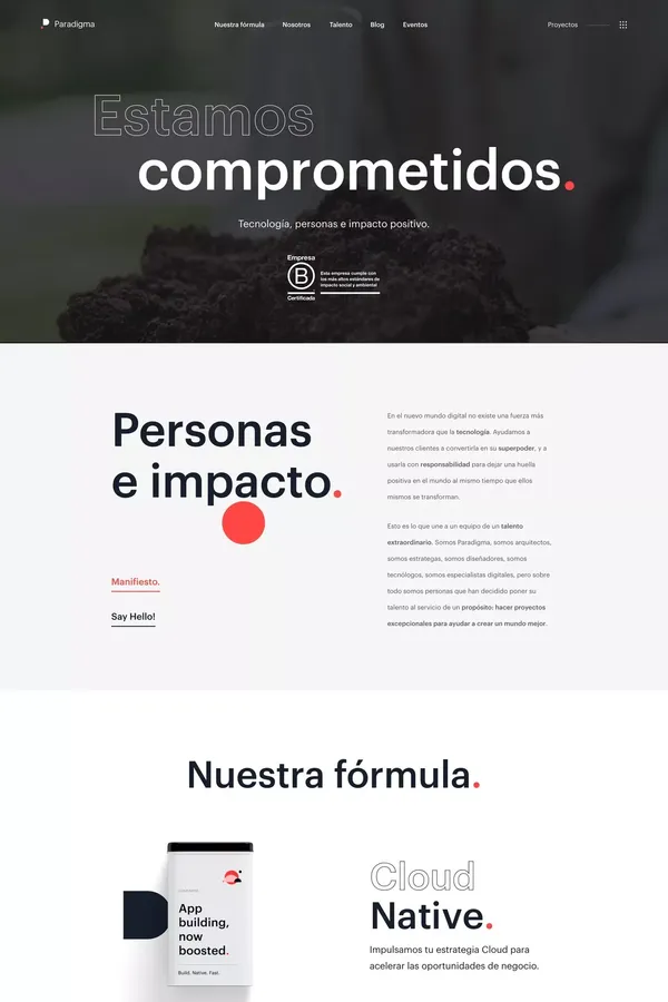 Paradigma. Tecnología con propósito para un mundo mejor - Portfolio design inspiration