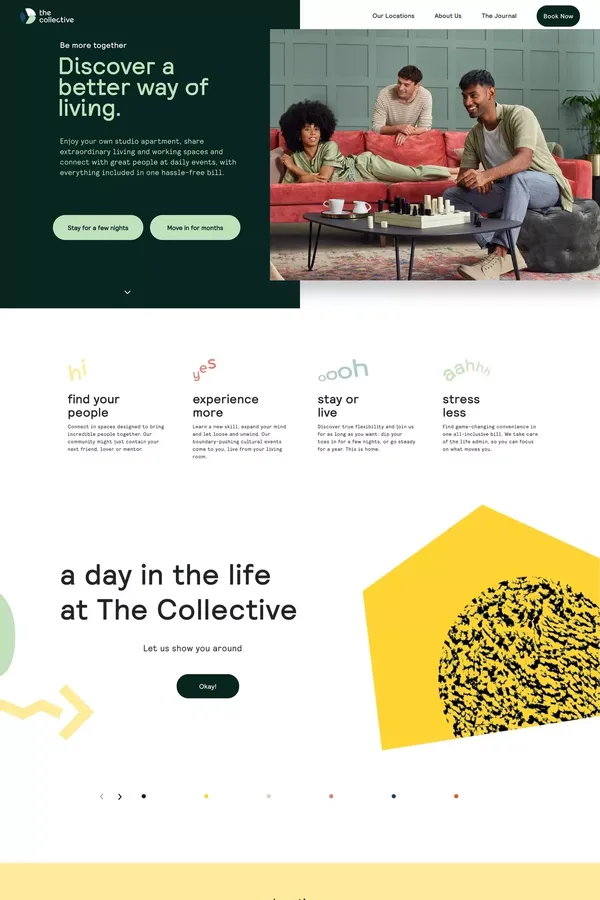Co-living | Join The Global Living Movement | The Collective - Landing design inspiration