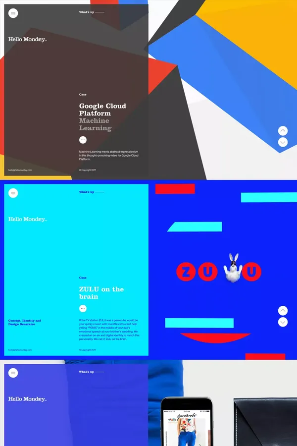 Hello Monday - Portfolio design inspiration