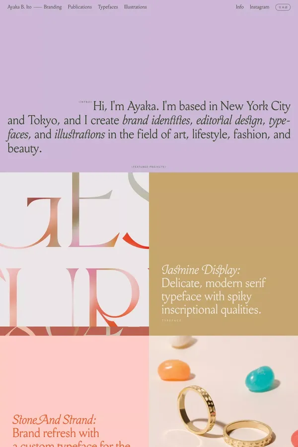 Ayaka B. Ito – Graphic Design (NYC • TYO) - Portfolio design inspiration