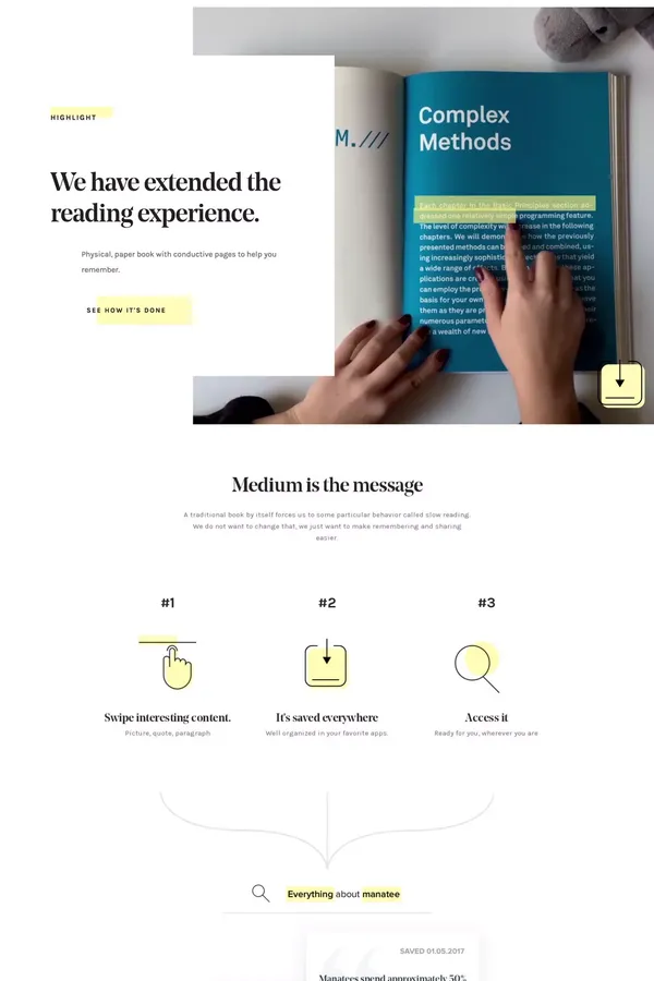 Highlight: Extended reading - Landing design inspiration