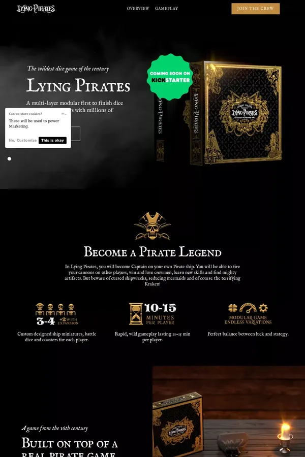 Lying Pirates - website design inspiration