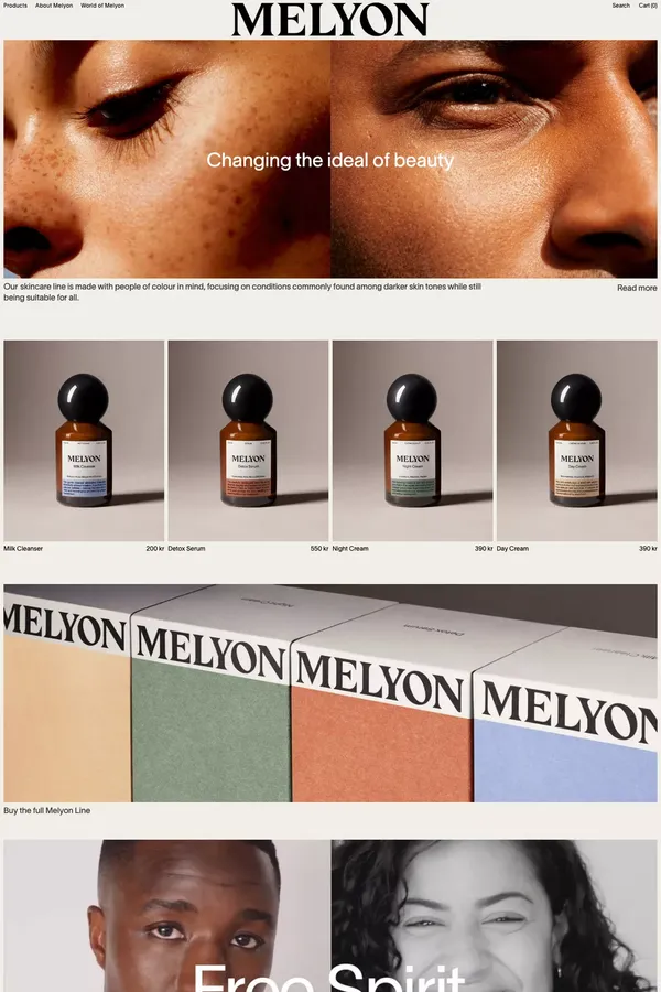 Melyon - Ecommerce design inspiration