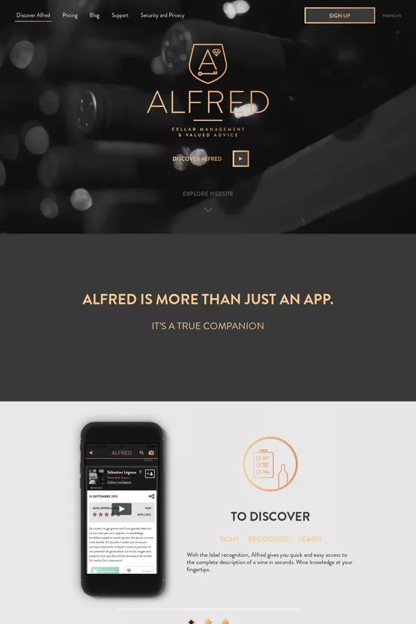 Alfred - Landing design inspiration