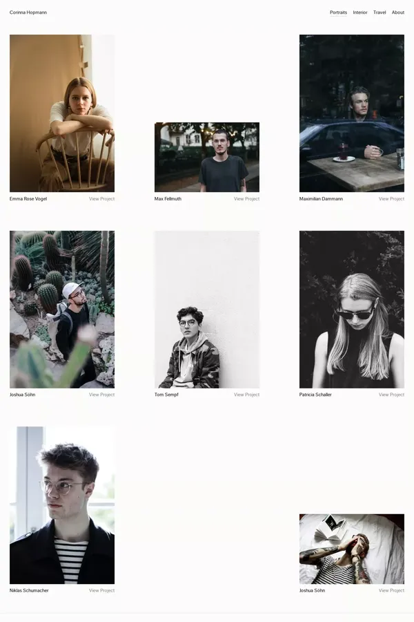 Portraits · Corinna Hopmann - Portfolio design inspiration