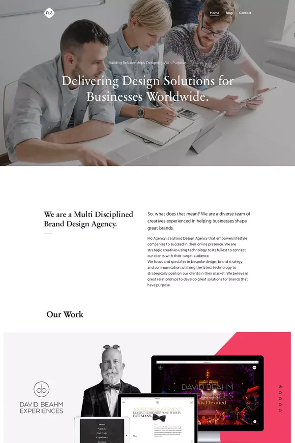 We are a Multi Disciplined Brand Design Agency. - FloAgency - Portfolio design inspiration