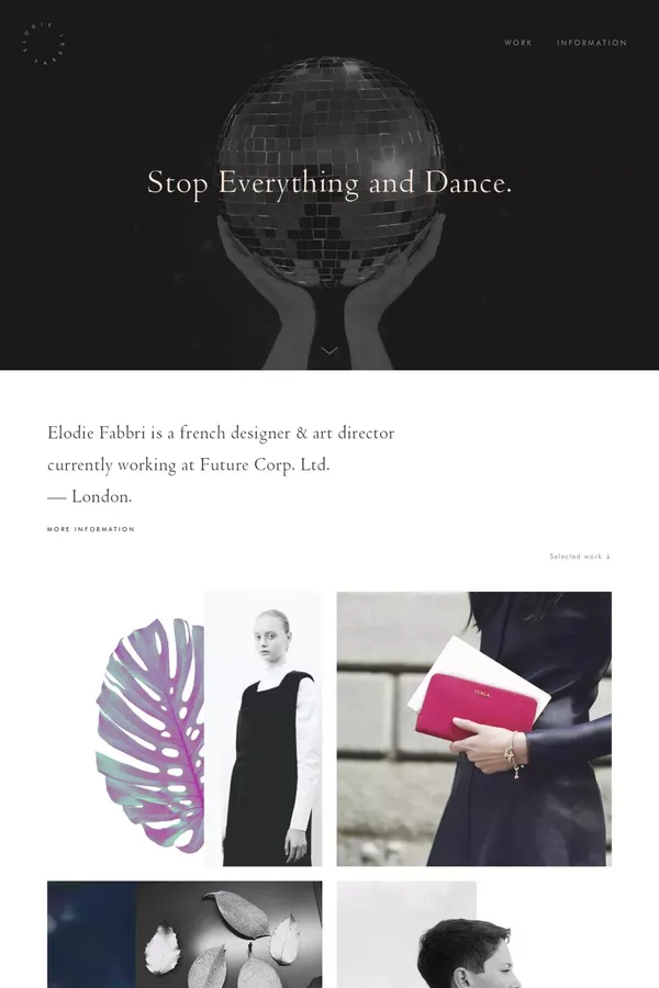 Elodie Fabbri Portfolio - Portfolio design inspiration