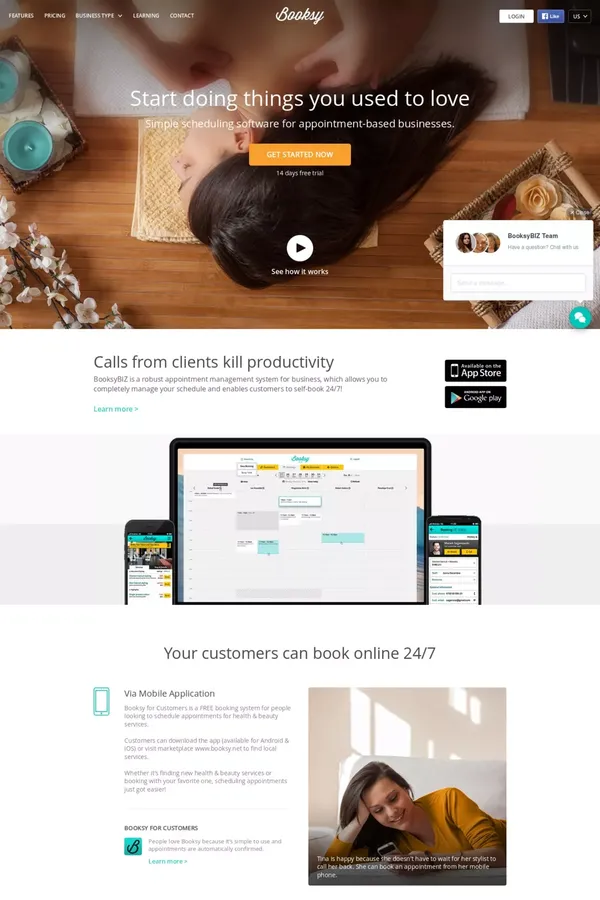 Booksy BIZ - Booksy for business - Landing design inspiration