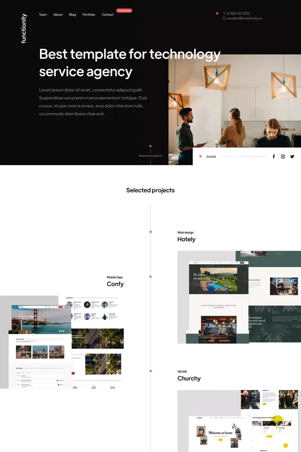 Functionity - Agency Webflow Template - Template design inspiration