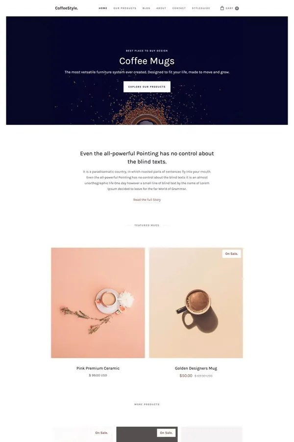 CoffeeStyle - Coffee Shop Webflow Template - Template design inspiration