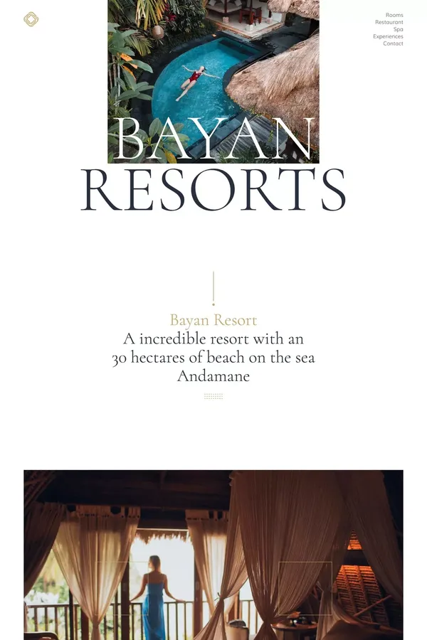 Bayan - Hotel Webflow Template - Template design inspiration