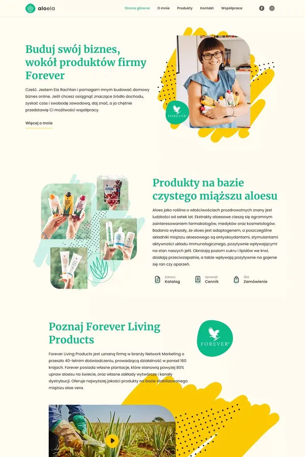 Aloela - Odkryj Świat Marki Forever Living Products. - Landing design inspiration