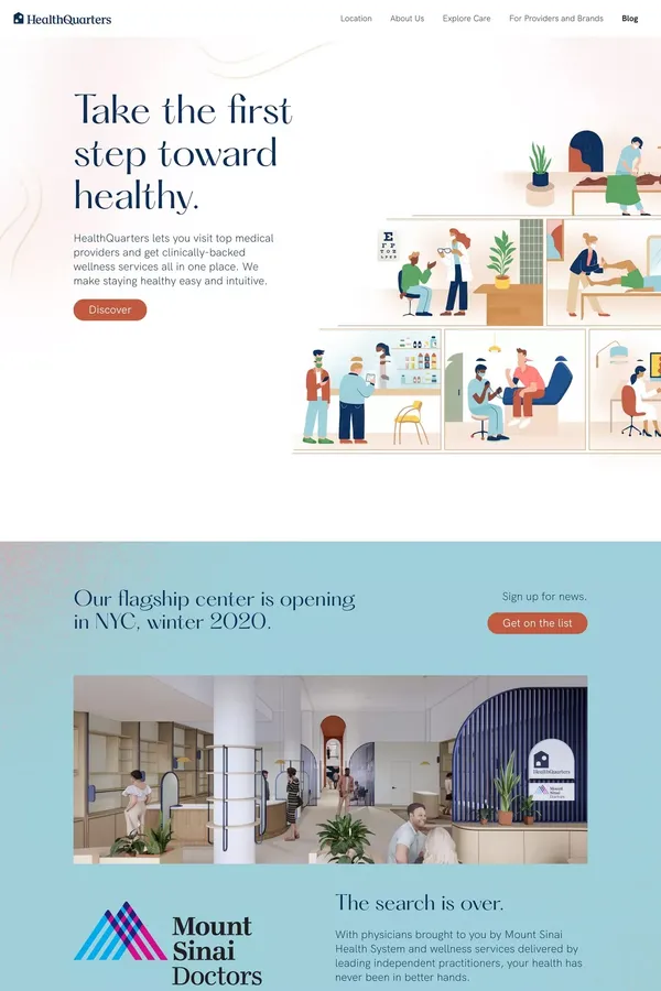 Home | HealthQuarters - Landing design inspiration