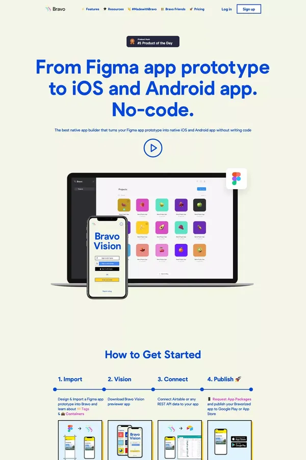 Bravo Studio | The best no-code tool to build native apps - Landing design inspiration