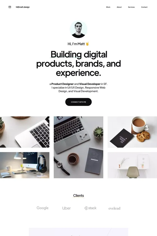 Creator - Portfolio Webflow Template - Template design inspiration