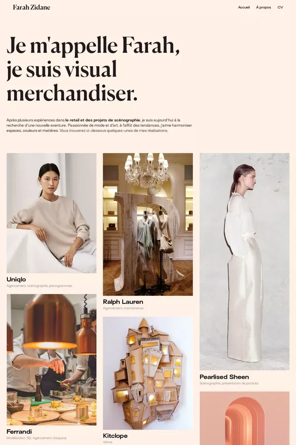 Home - Farah Zidane - Portfolio design inspiration