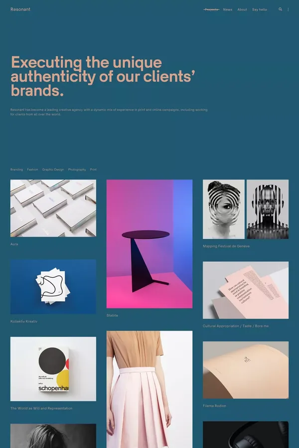 Resonant - portfolio WordPress theme for studios - ThemesKingdom - Template design inspiration