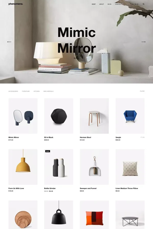 Phenomena - E-commerce WordPress - ThemesKingdom - Template design inspiration