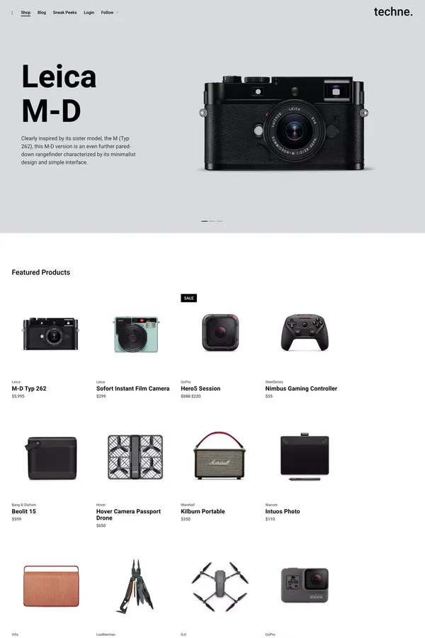 Techne - Powerful e-commerce WordPress theme- ThemesKingdom - Template design inspiration