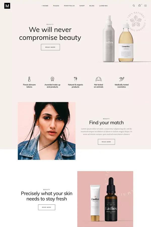 Marra - Beauty WordPress Theme | ThemeForest - Template design inspiration