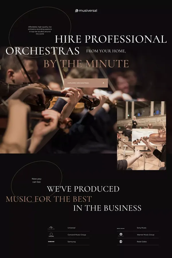 Musiversal - website design inspiration