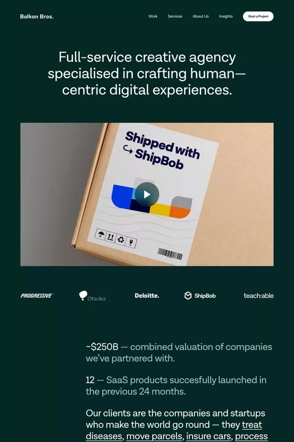 BB Agency - Human Experience Design and Development Agency - Portfolio design inspiration