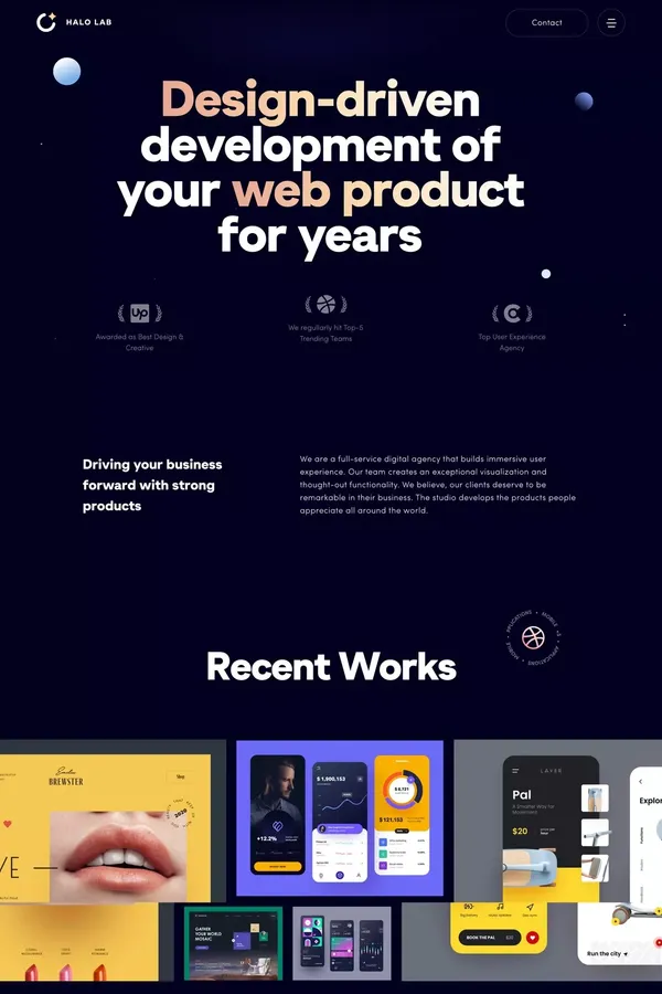 Home Page - Halo Lab - Portfolio design inspiration