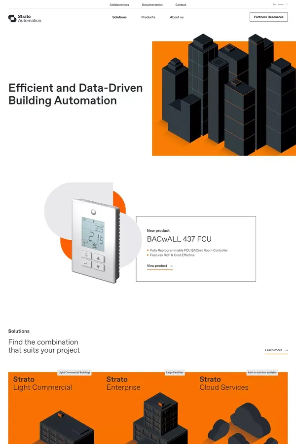 Strato Automation — Simple, Open and Intelligent Building Automation			 - Landing design inspiration