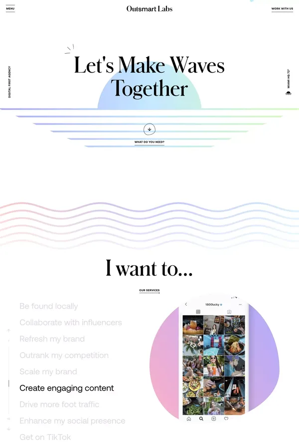 Digital Marketing Agency Miami FL | Miami Digital Marketing - Outsmart Labs - Portfolio design inspiration