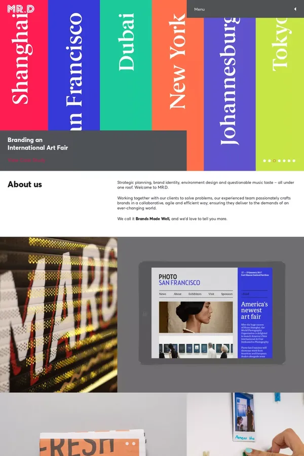 	MR.D | Independent design and brand agency	 - Portfolio design inspiration