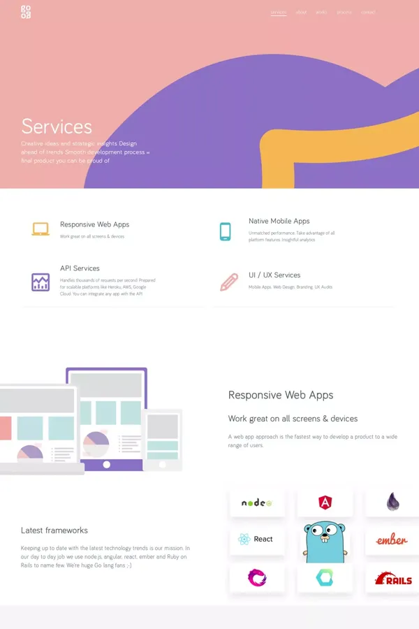 Gogo Apps - App Design & Development - Portfolio design inspiration