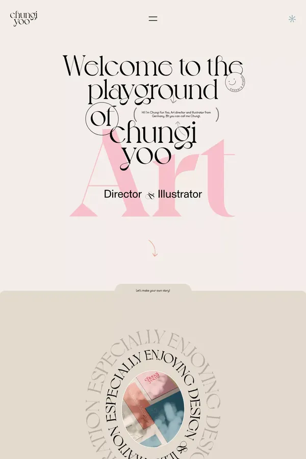 ChungiYoo - Home - Portfolio design inspiration