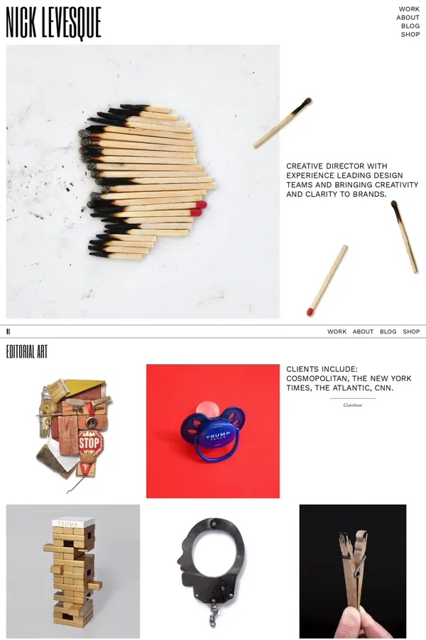Nick Levesque - Portfolio design inspiration