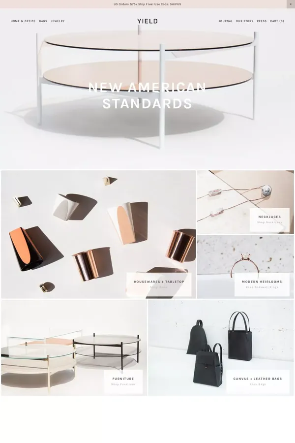 YIELD - Ecommerce design inspiration