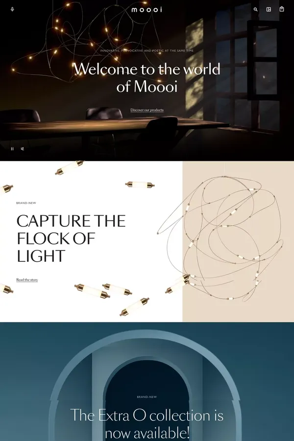 Homepage - Moooi - Ecommerce design inspiration