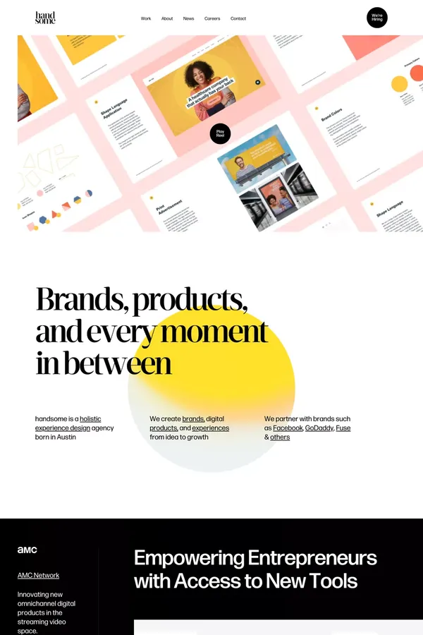 handsome - A Brand and Digital Experience Design Agency - Portfolio design inspiration