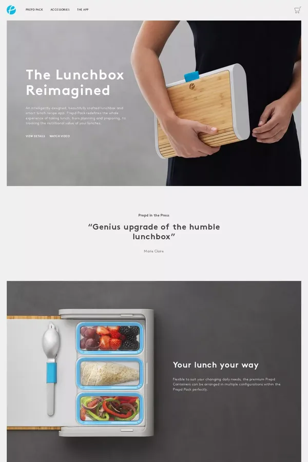 Prepd - Landing design inspiration