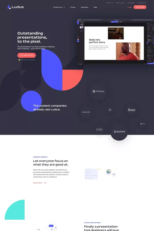 Ludus - Landing design inspiration