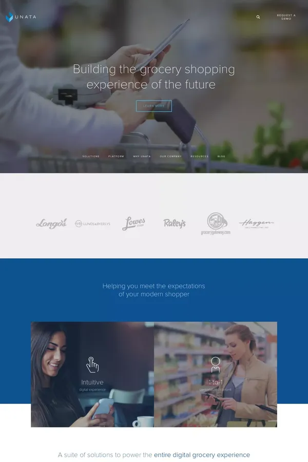 Unata - Landing design inspiration