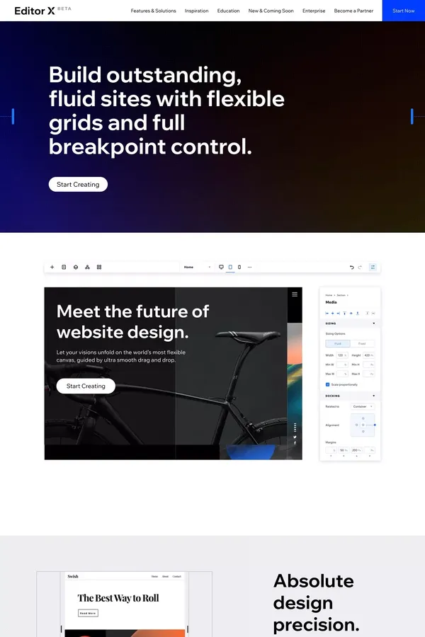 Responsive Web Design | Website Creation | Editor X - Landing design inspiration