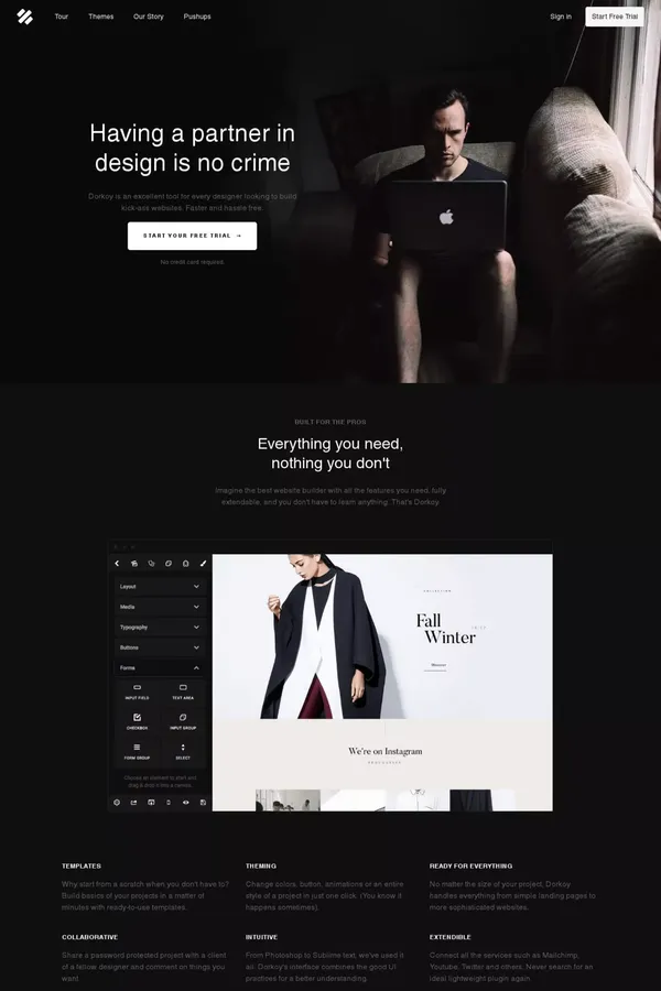 Dorkoy - An excellent tool for every kick-ass designer - Landing design inspiration