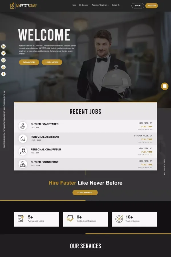 myEstateStaff - website design inspiration