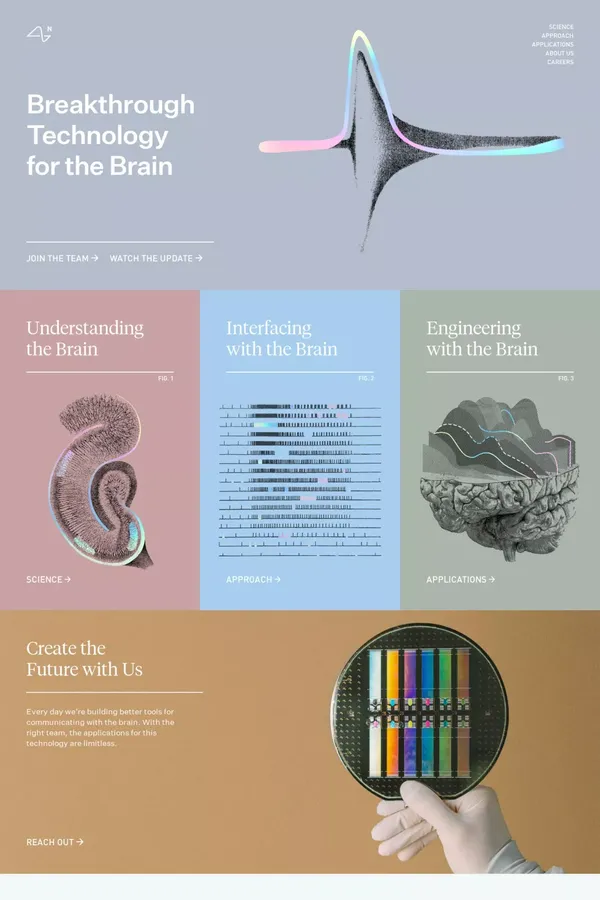 Home - Neuralink - Landing design inspiration