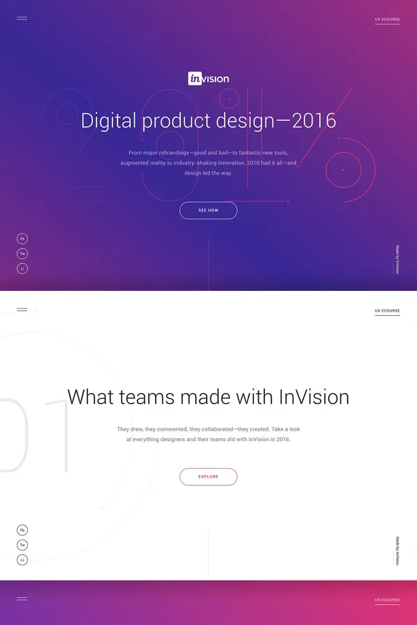Digital product design—2016 - Other design inspiration