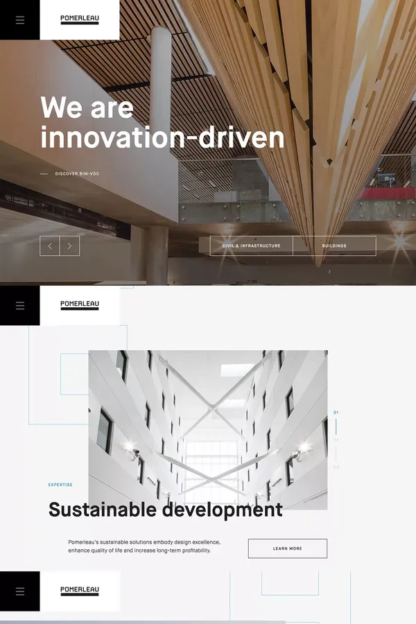 Pomerleau - Entrepreneur et gestion de projet de construction en batiments, civil, commercial, industriel - Other design inspiration