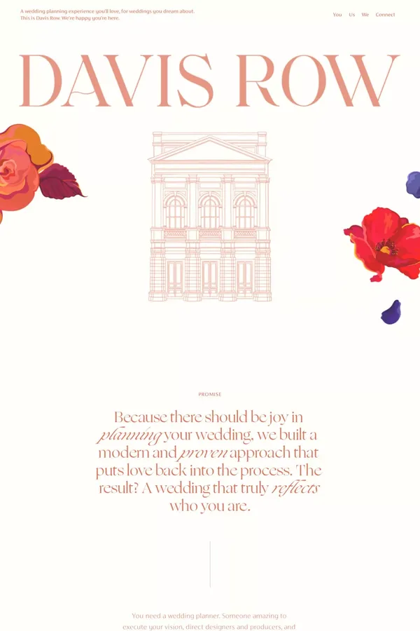 Davis Row | Wedding Planning & Experience Design - Portfolio design inspiration