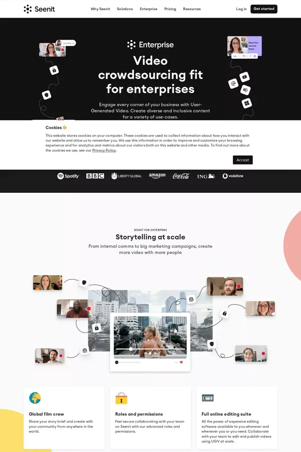 Enterprise | Seenit - website design inspiration