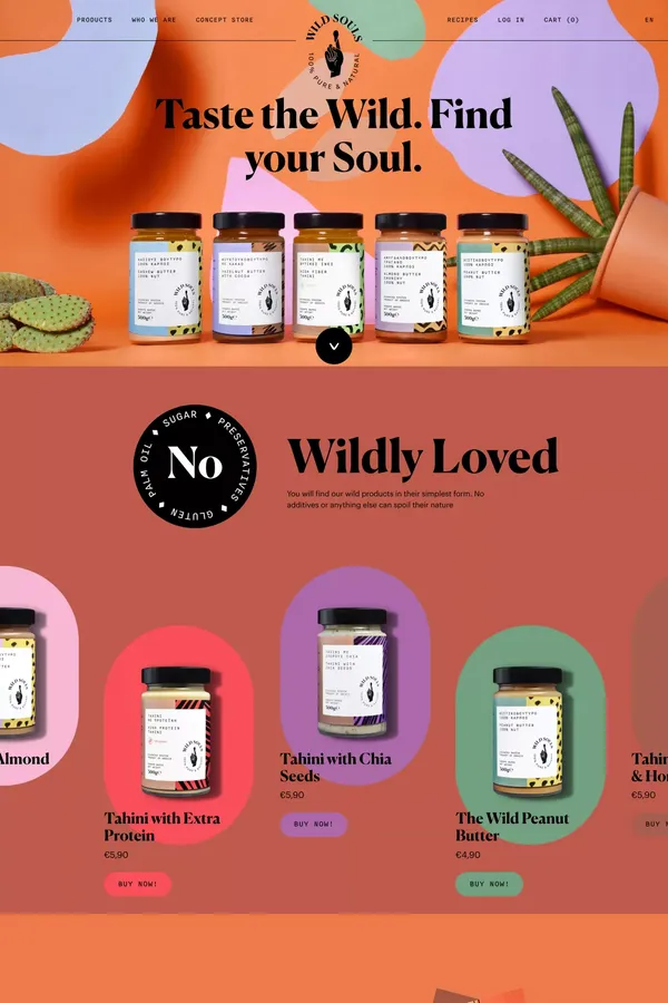 Wild Souls — Taste the Wild. Find your Soul. - Ecommerce design inspiration