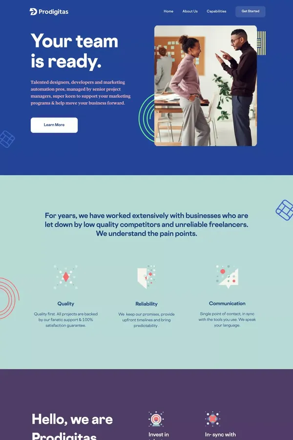Digital Marketing Support Teams by Prodigitas | Design, Development and Campaign Execution Support for Companies and Agencies - Portfolio design inspiration